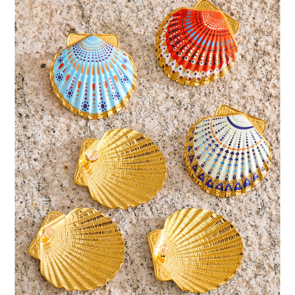 Coastal Shell Earrings Set