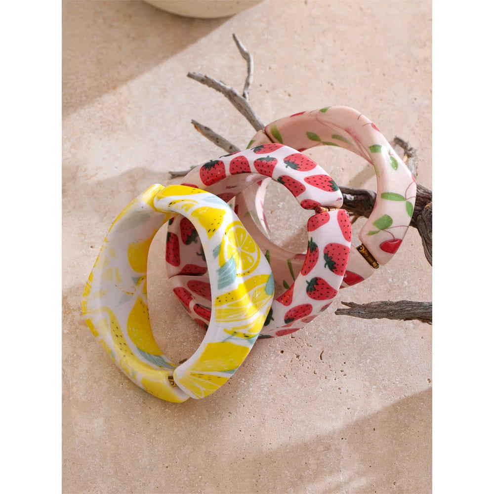 Lemon Resin Bracelet