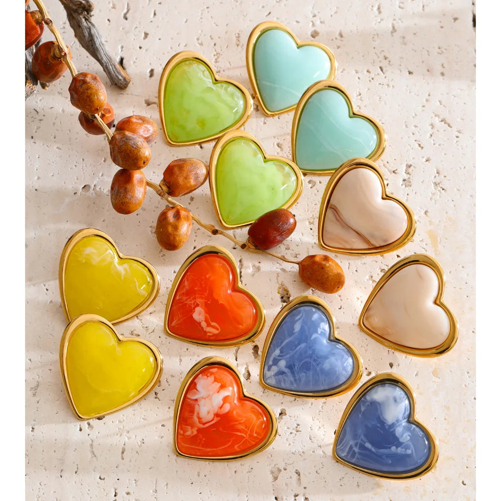 Heart Stud Earrings