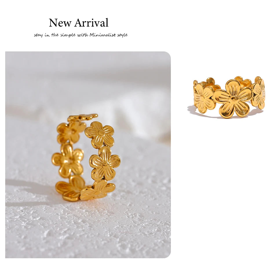 Textured Floral Ring
