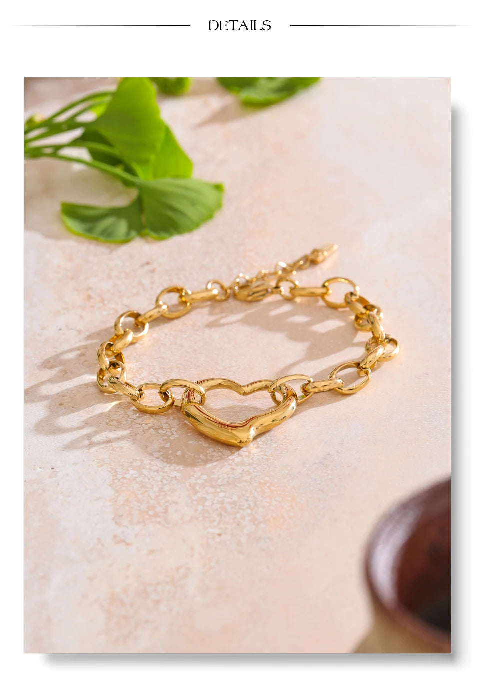 Chunky Chain Heart Bracelet