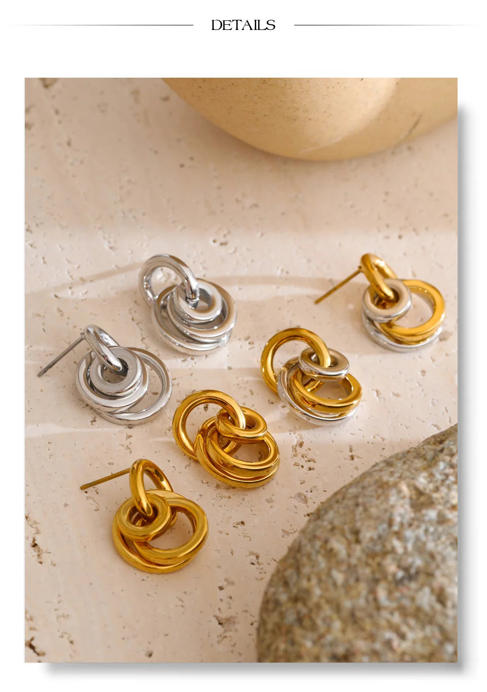 Interlocking Circle Earrings