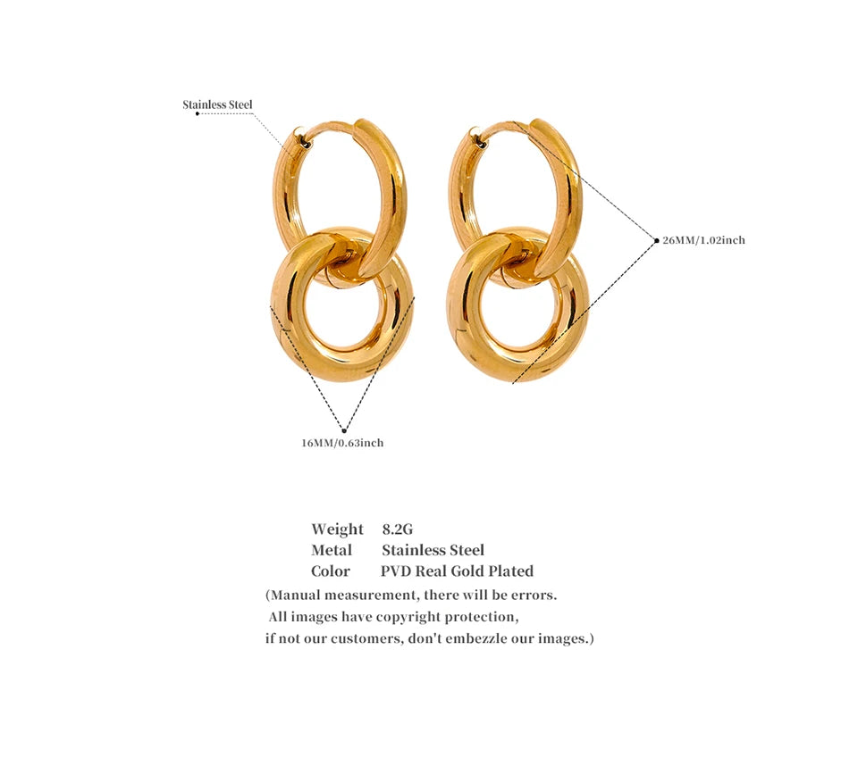 Double-Link Drop Earrings