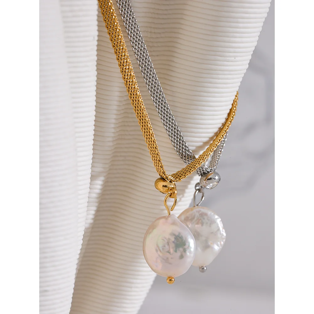 Radiant Freshwater Pearl Pendant Necklace