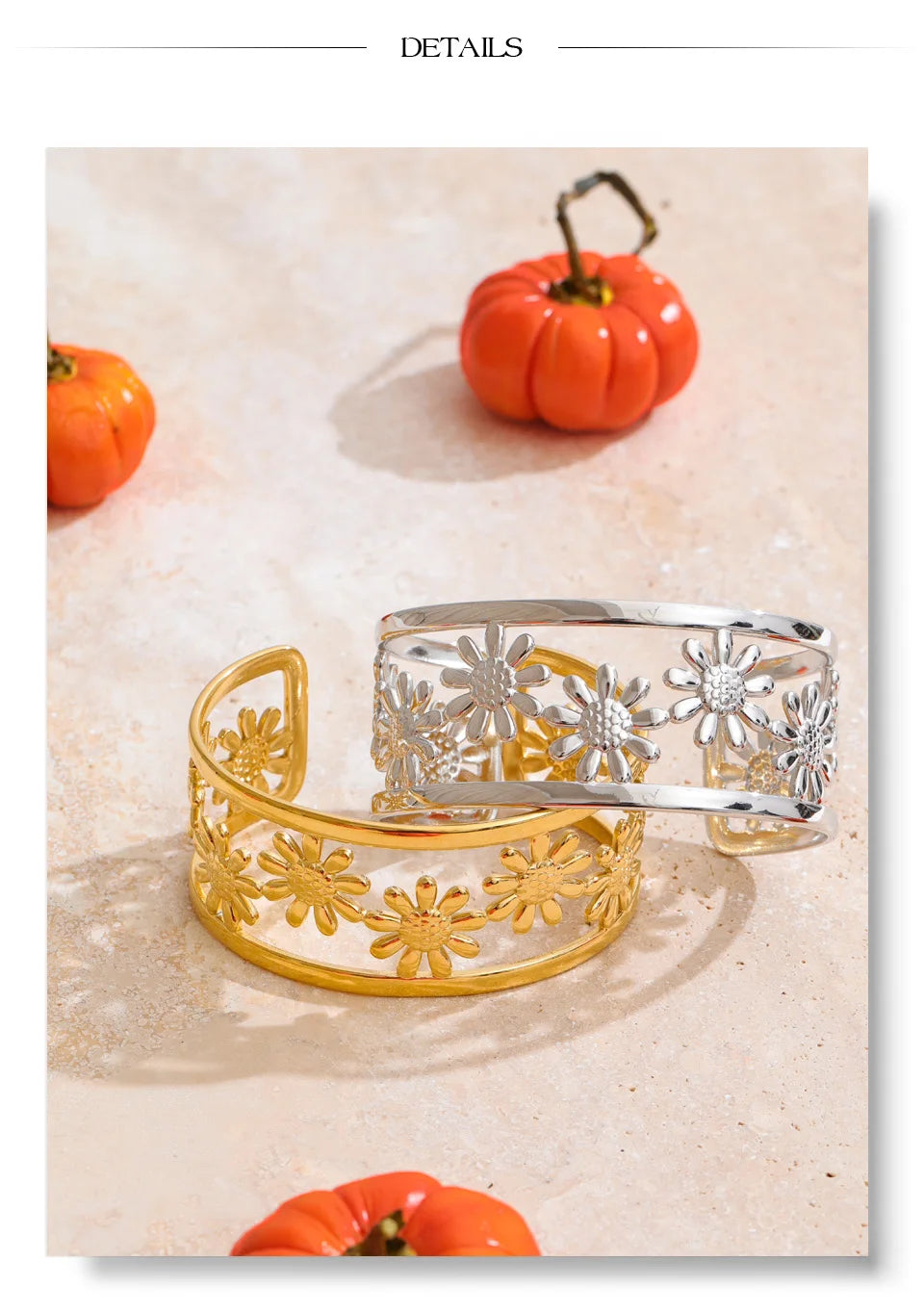 Golden Bloom Cuff Bracelet