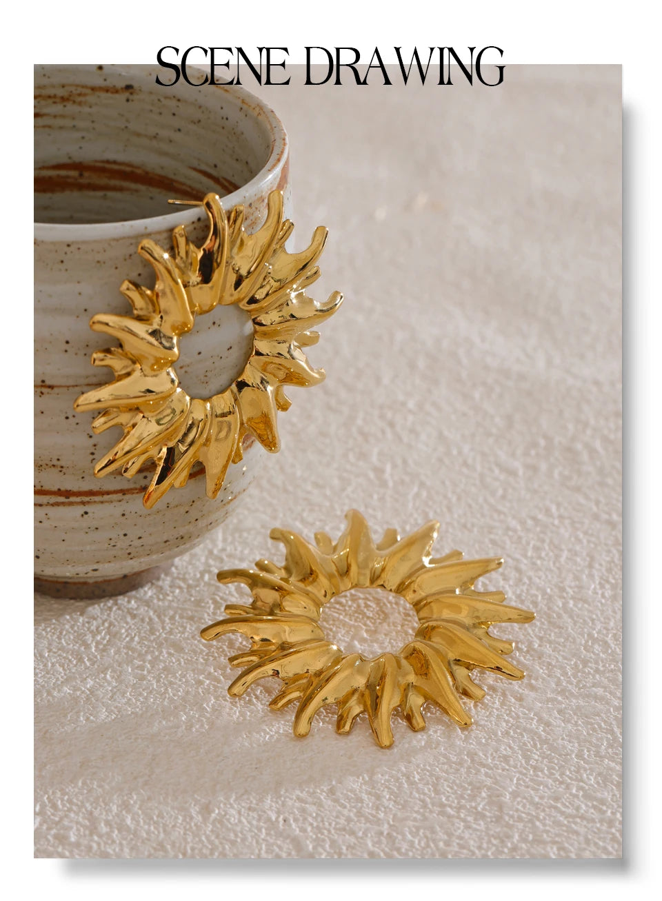 Golden Sunburst Earrings