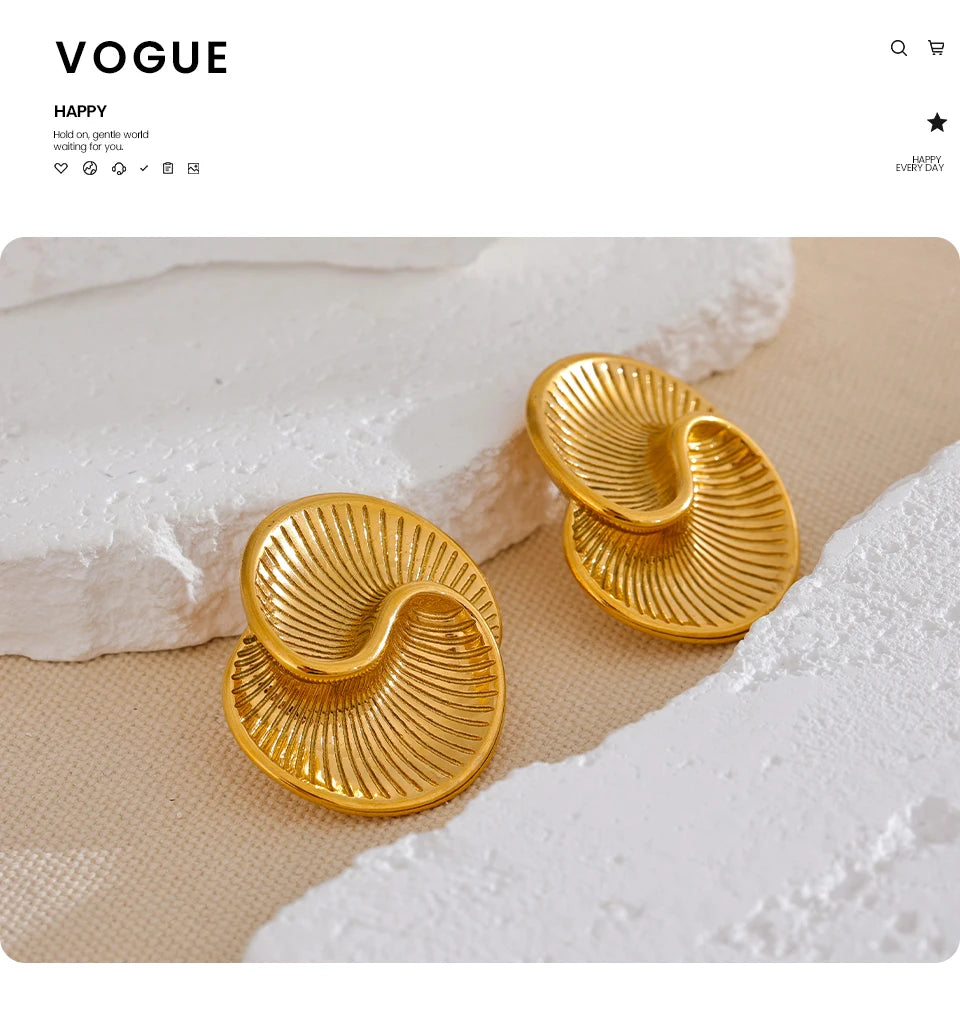 Shell-Inspired Spiral Studs