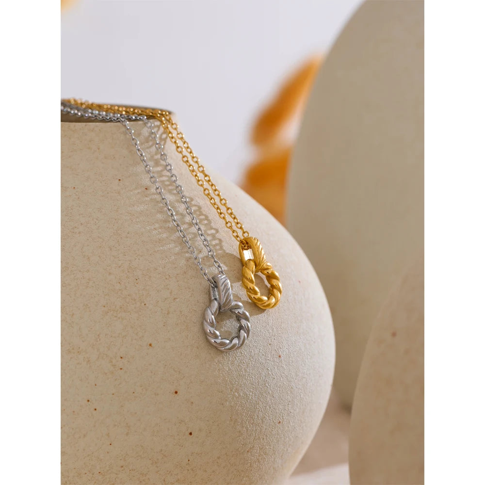 Braided Knot Pendant Necklace