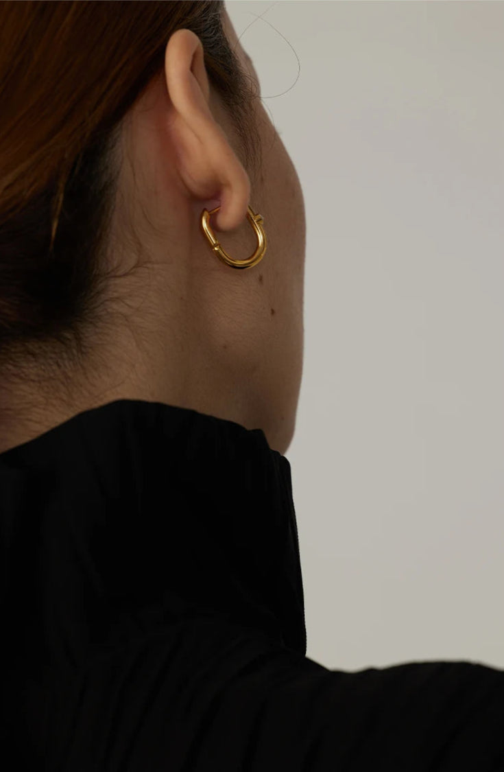 Sleek Geometric Hoop Earrings