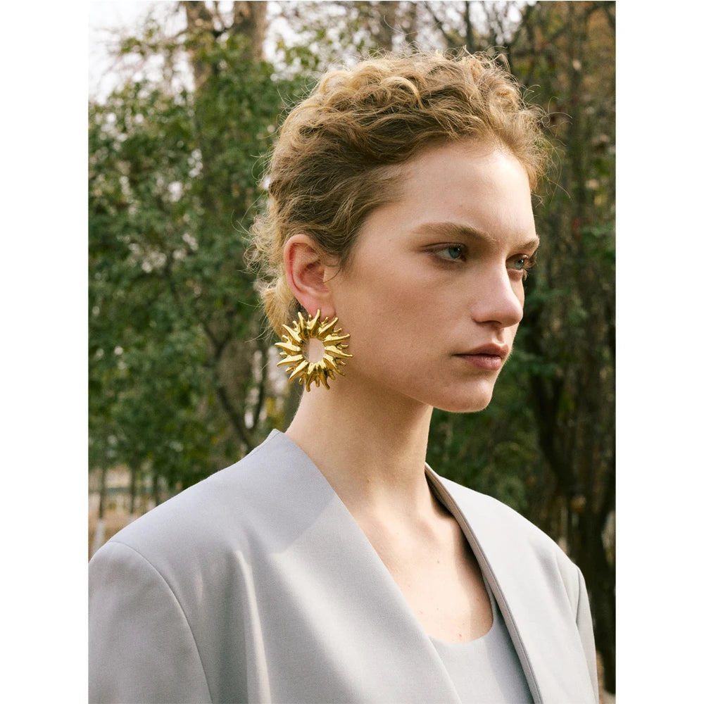 Golden Sunburst Earrings