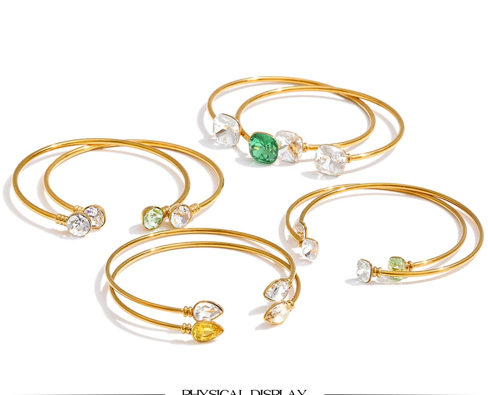Rainbow Crystal Wrap Bracelet