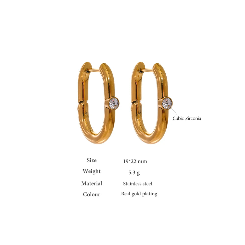 Sleek Geometric Hoop Earrings