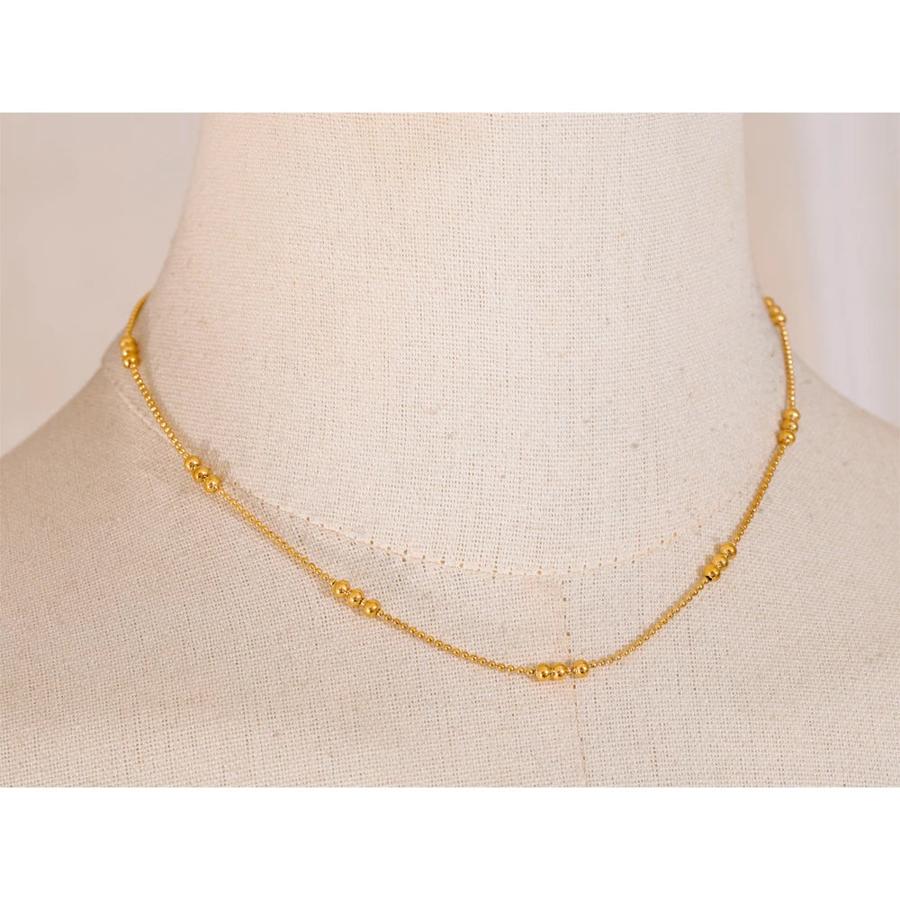 Delicate Gold Chain & Bracelet Set