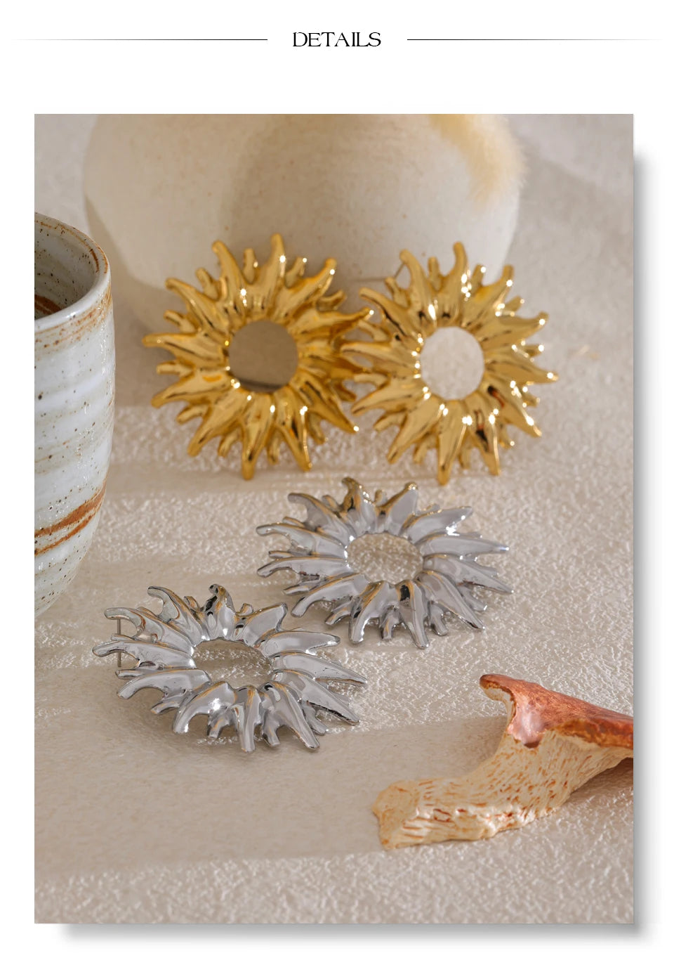 Golden Sunburst Earrings