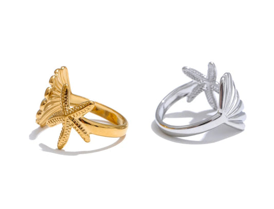 Shell & Starfish Ring