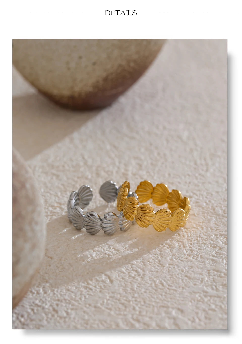 Golden Shell Ring