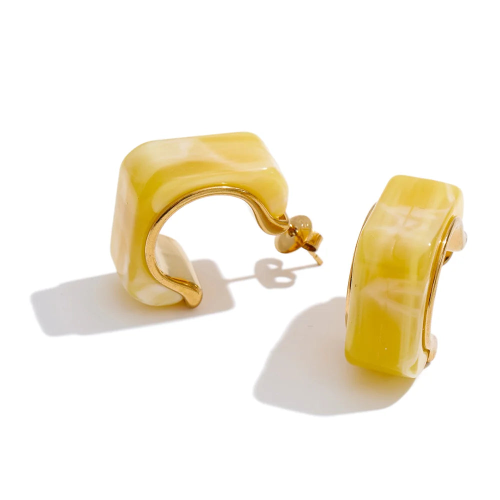 Fashionable Resin Hoops