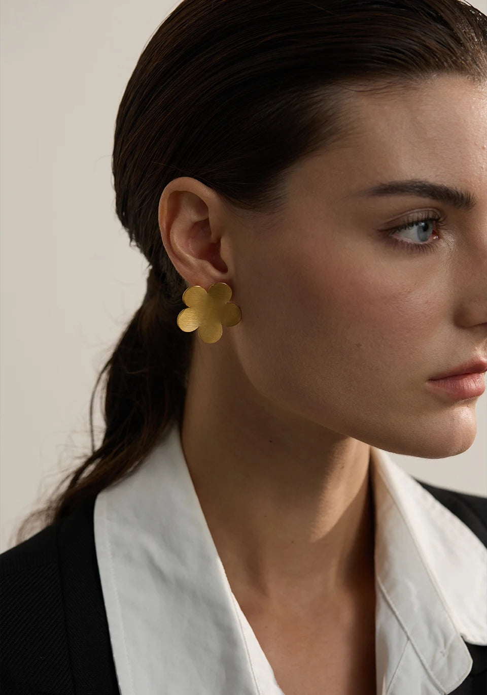 Gold Flower Earrings