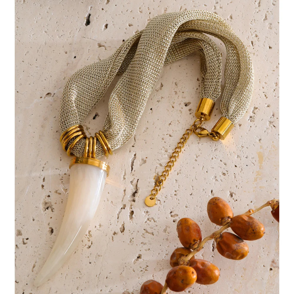 Ivory Horn Necklace