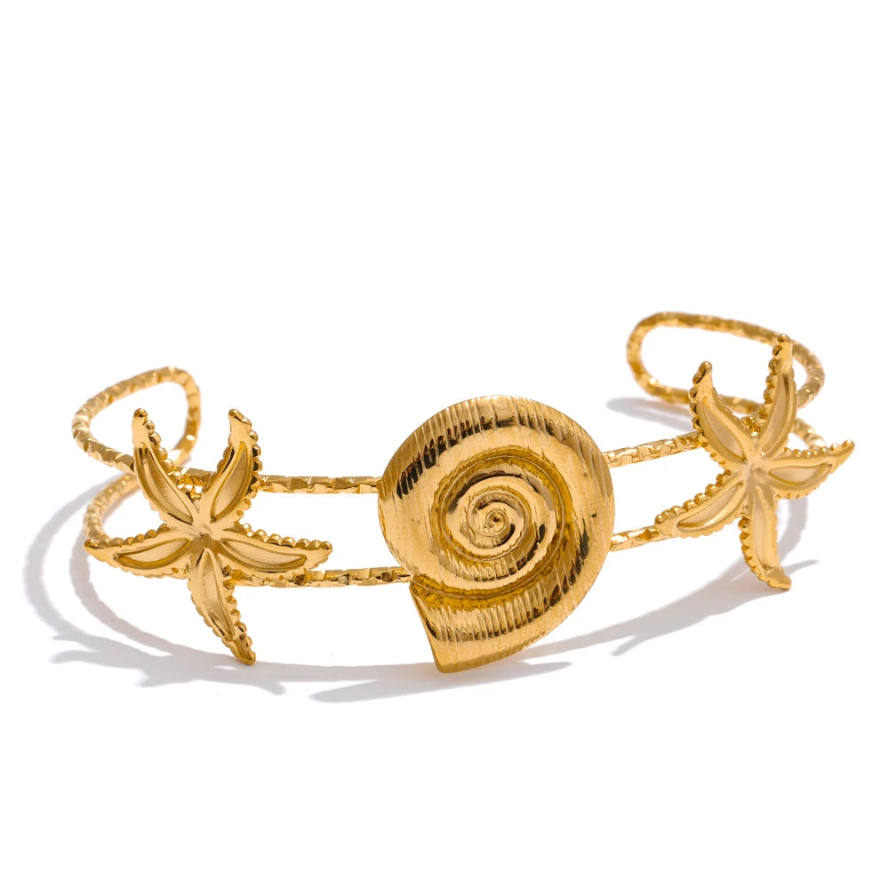 Sun & Star Bangle Bracelet