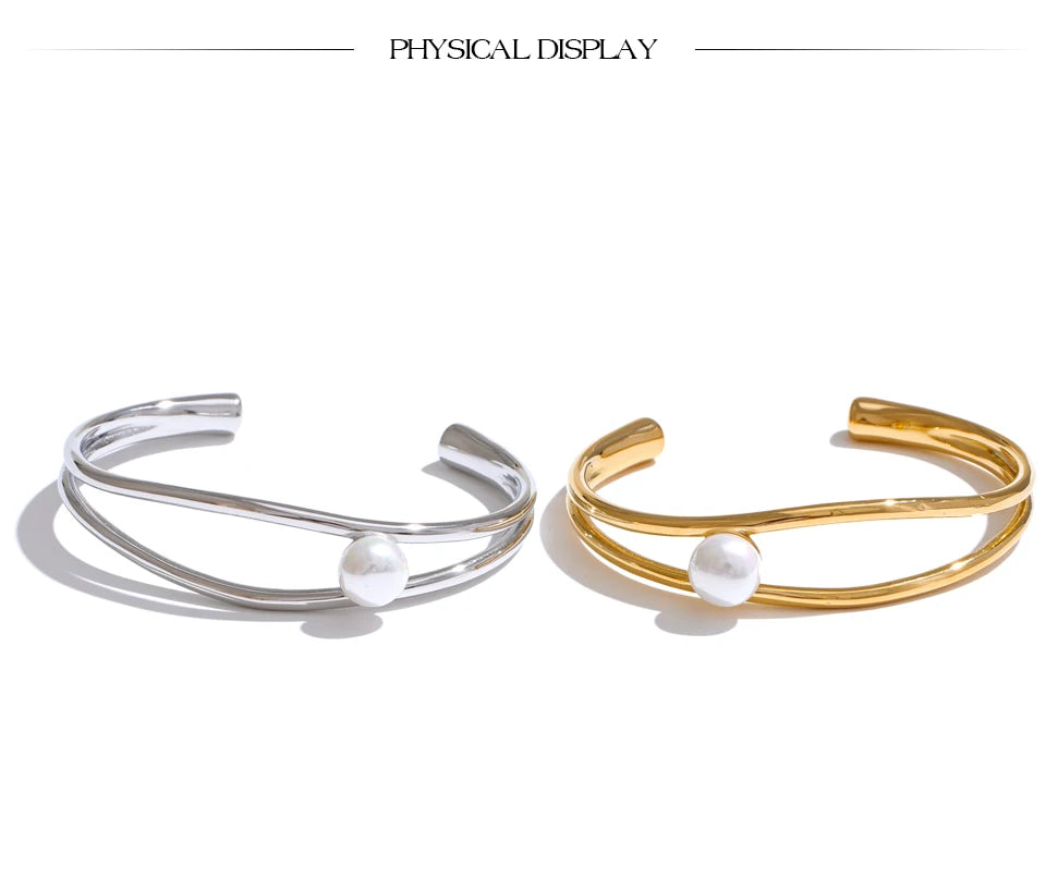 Pearl Glow Cuff Bracelet