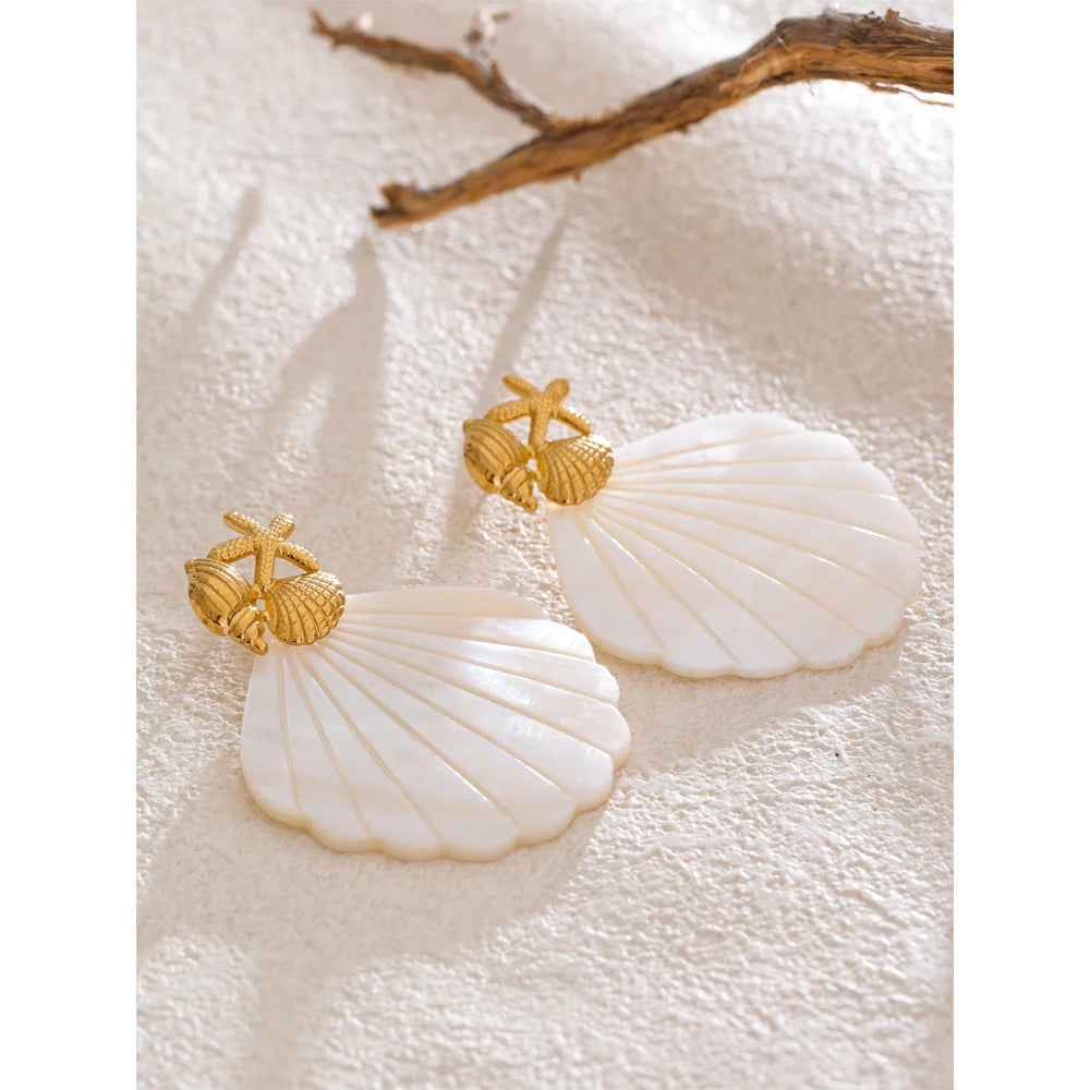 Shell Statement Earrings