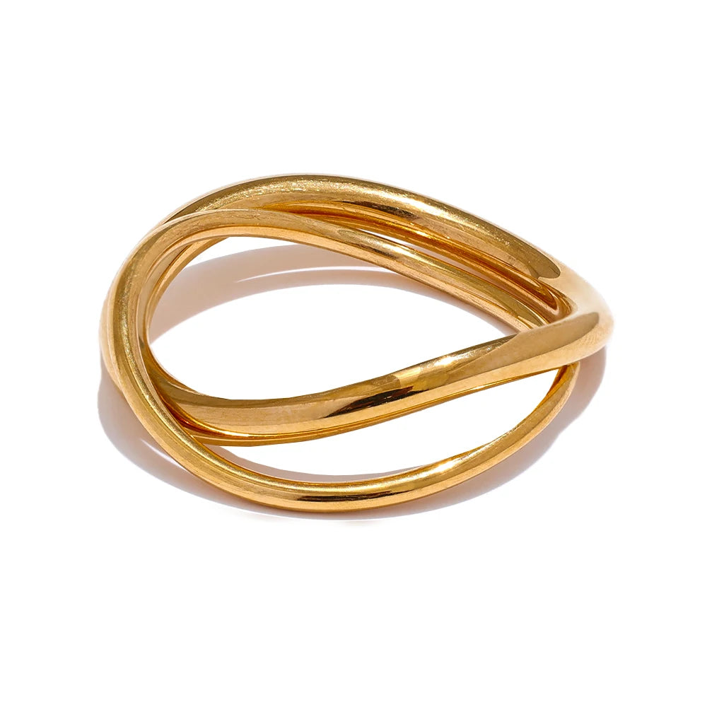 Golden Round Party Ring