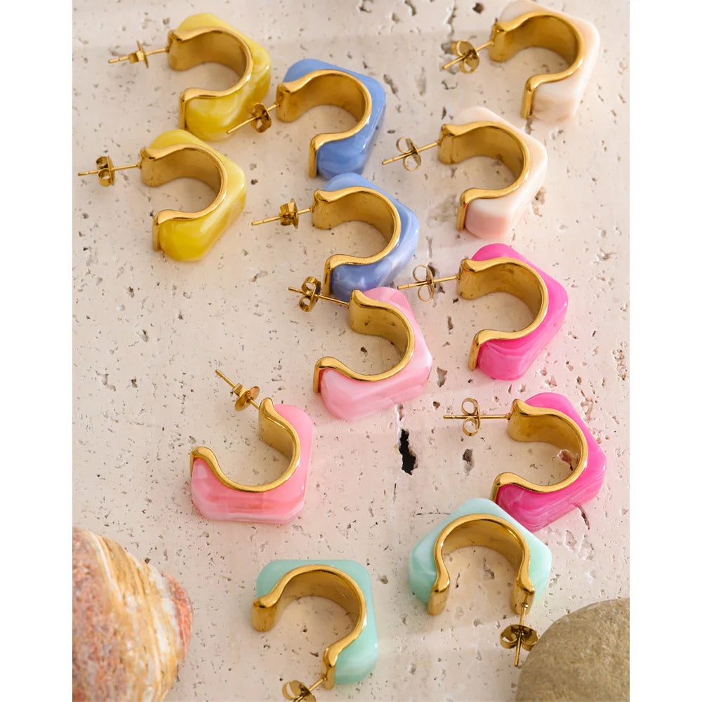 Fashionable Resin Hoops