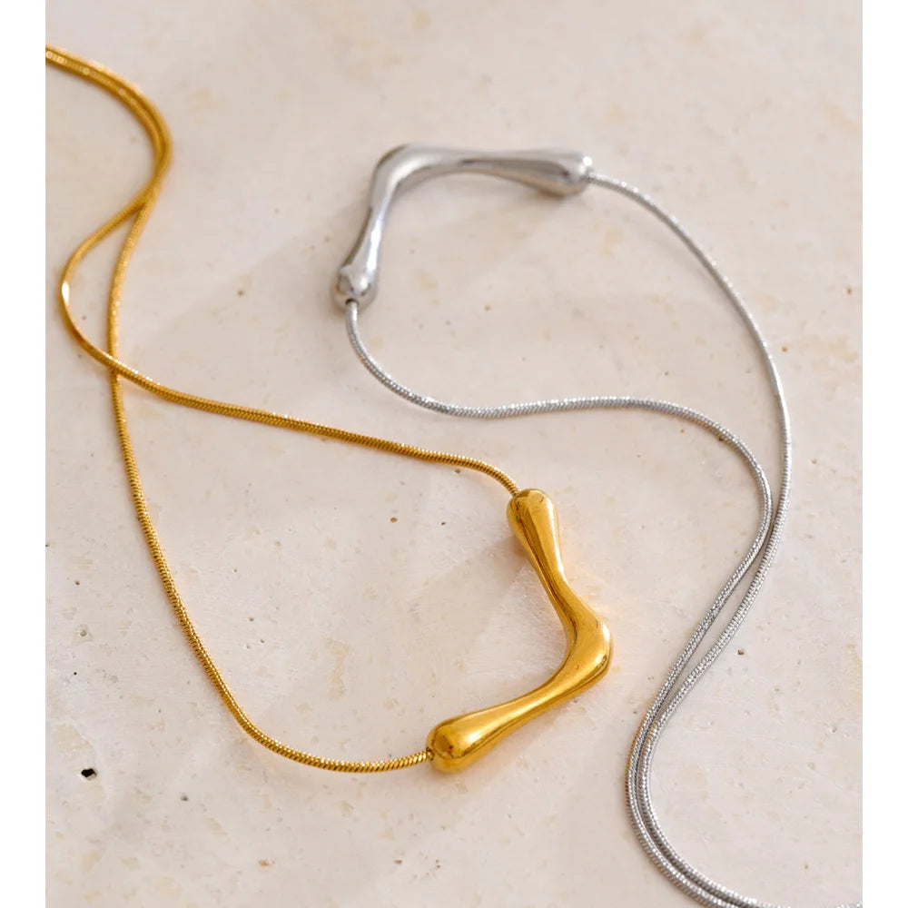 Sculpted Wave Necklace