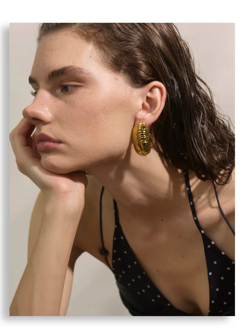 Golden Shell Studs