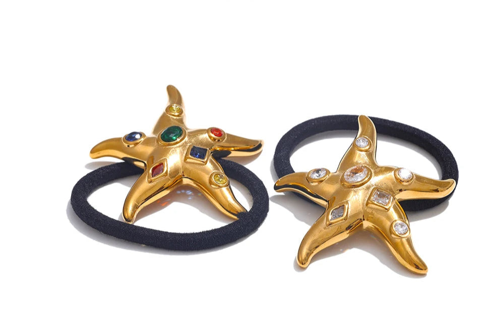 Gem Starfish Hair Tie