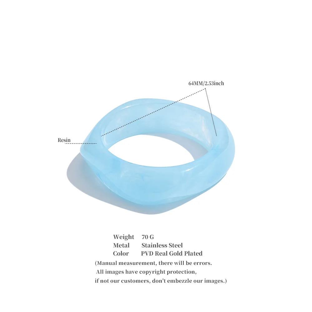 Ocean Mist Resin Bangle