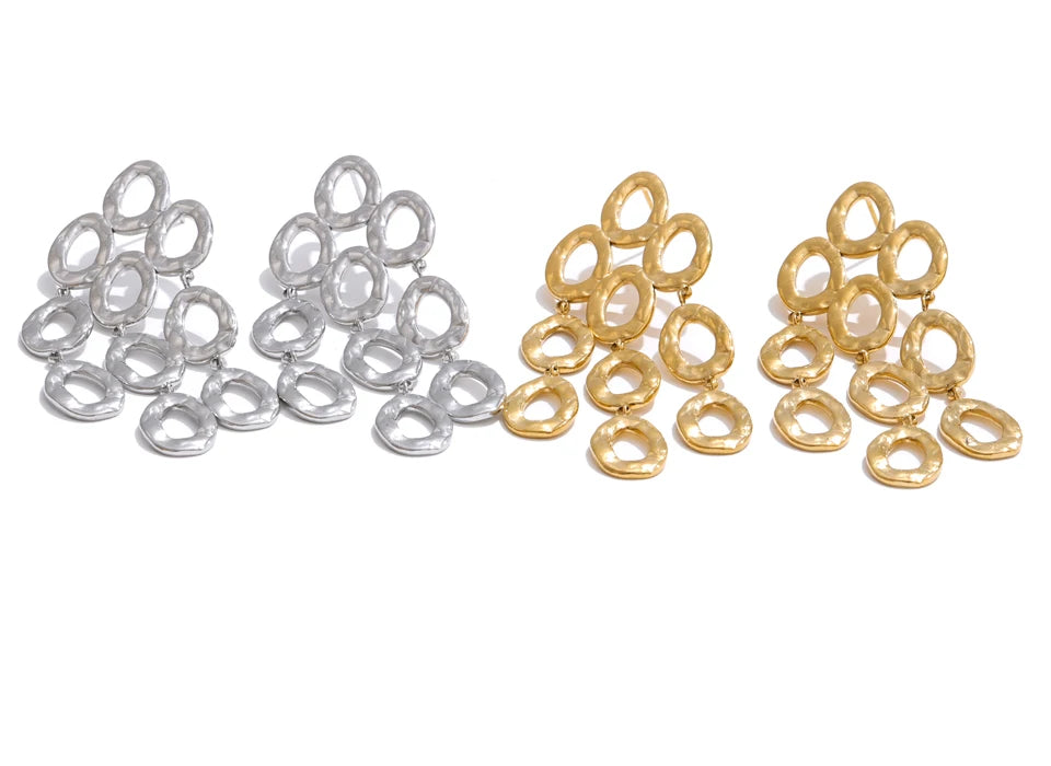 Cascading Gold Link Earrings