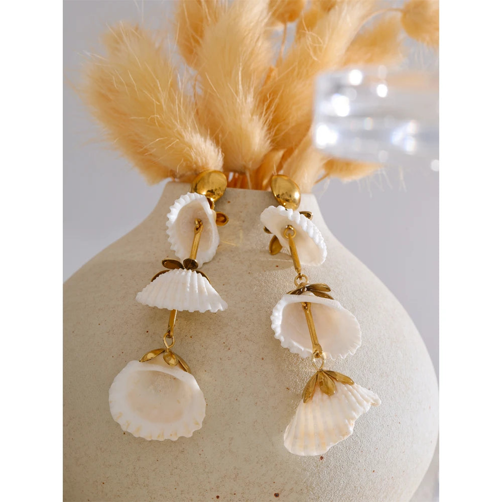 Cascading Shell Earrings