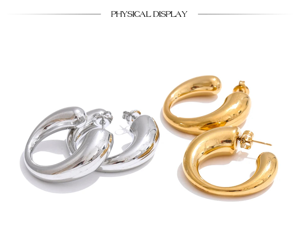 Open Crescent Hoops