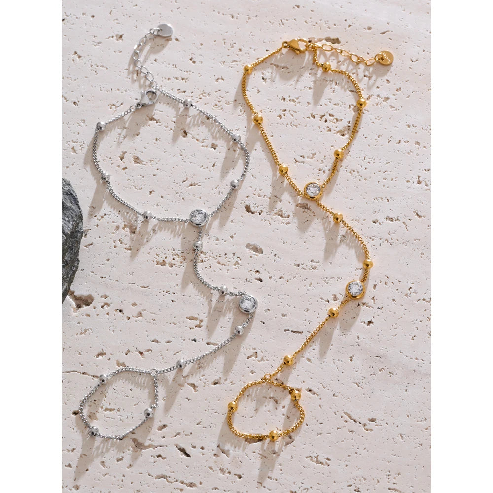 Natural Pearl Hand Chain Finger Bracelet