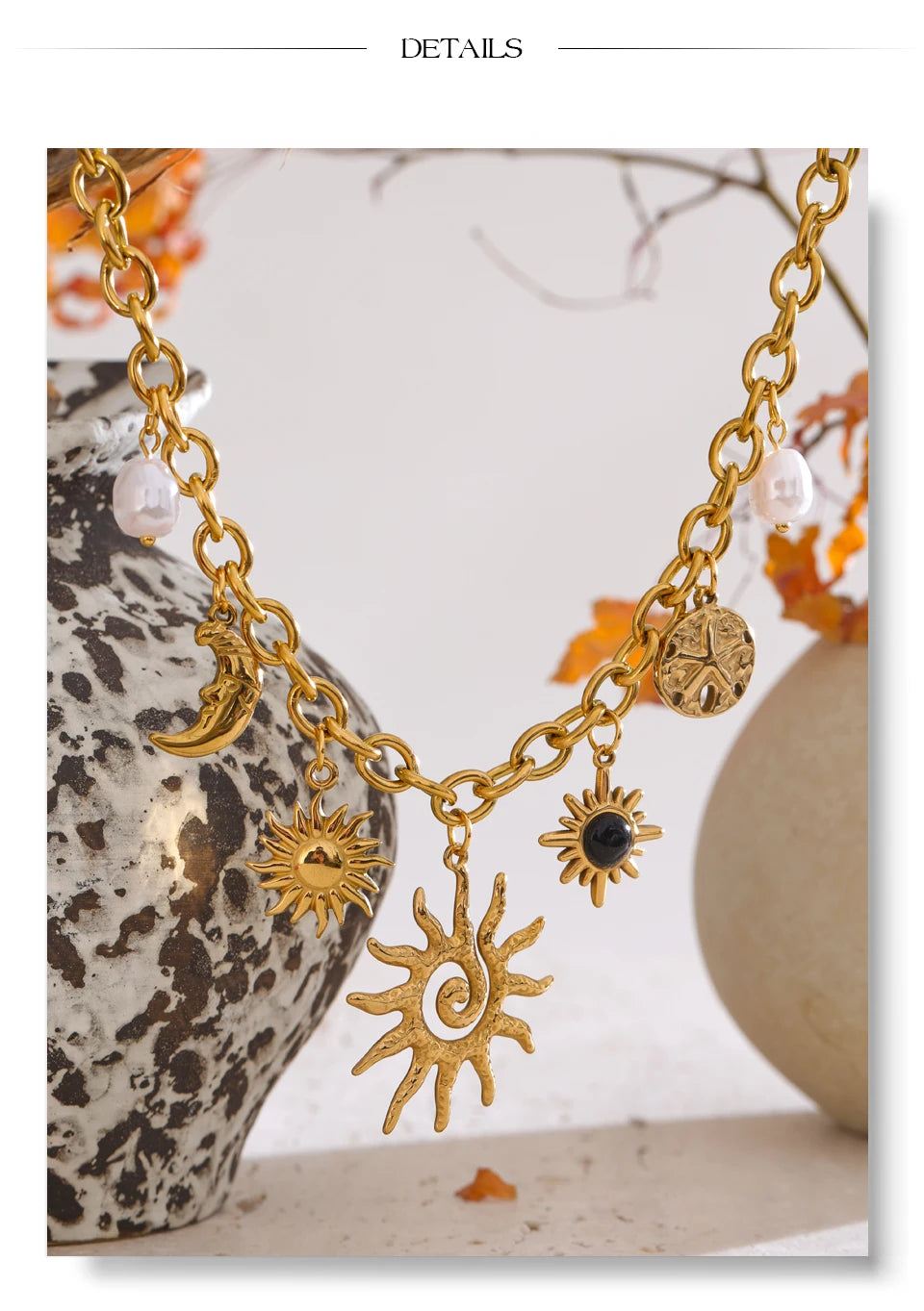 Radiant Sun Charm Necklace