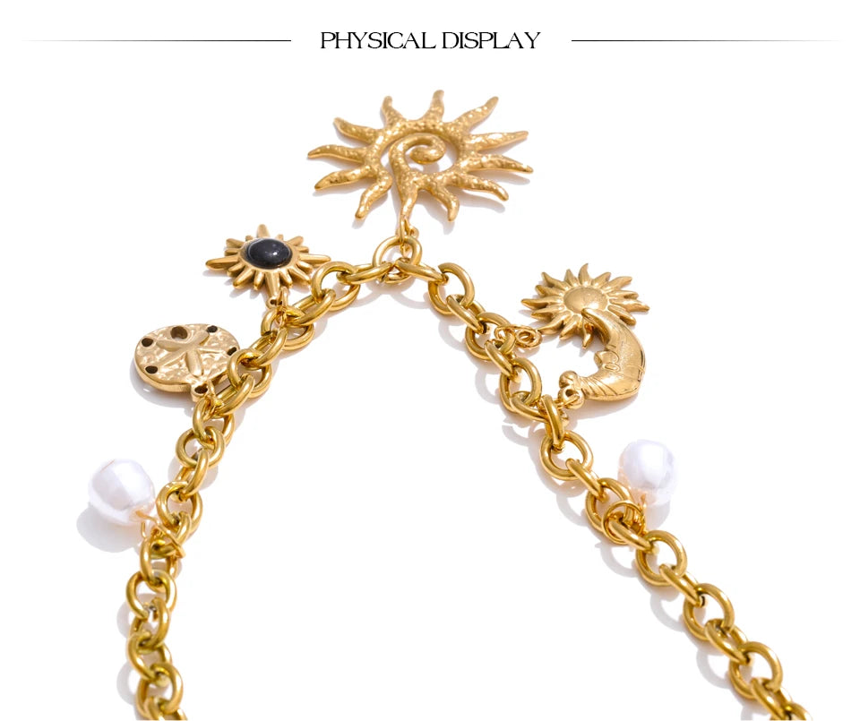 Radiant Sun Charm Necklace