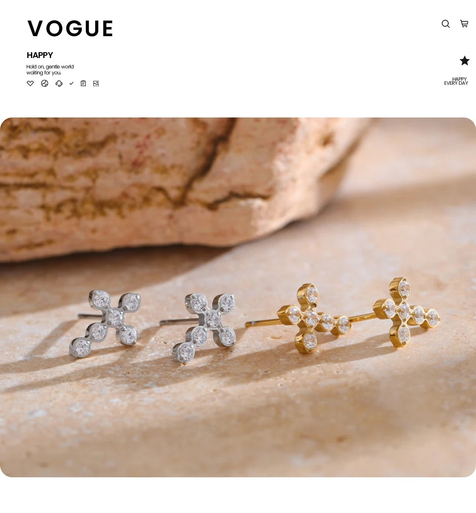 Divine Cross Studs