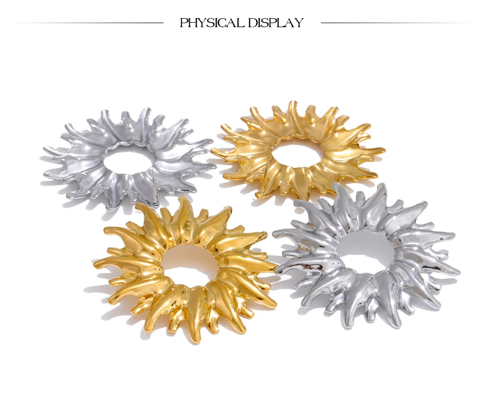 Golden Sunburst Earrings