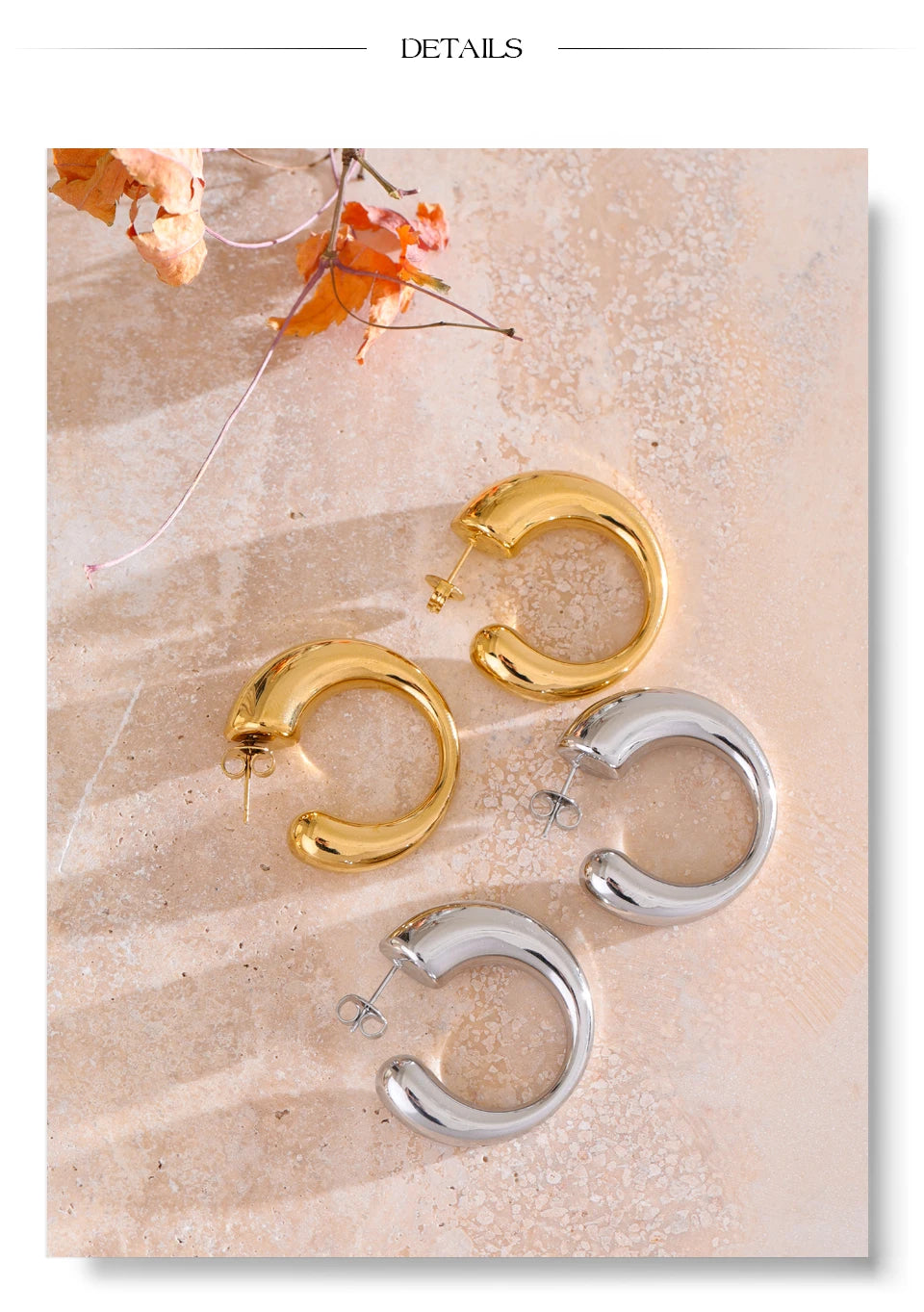 Open Crescent Hoops