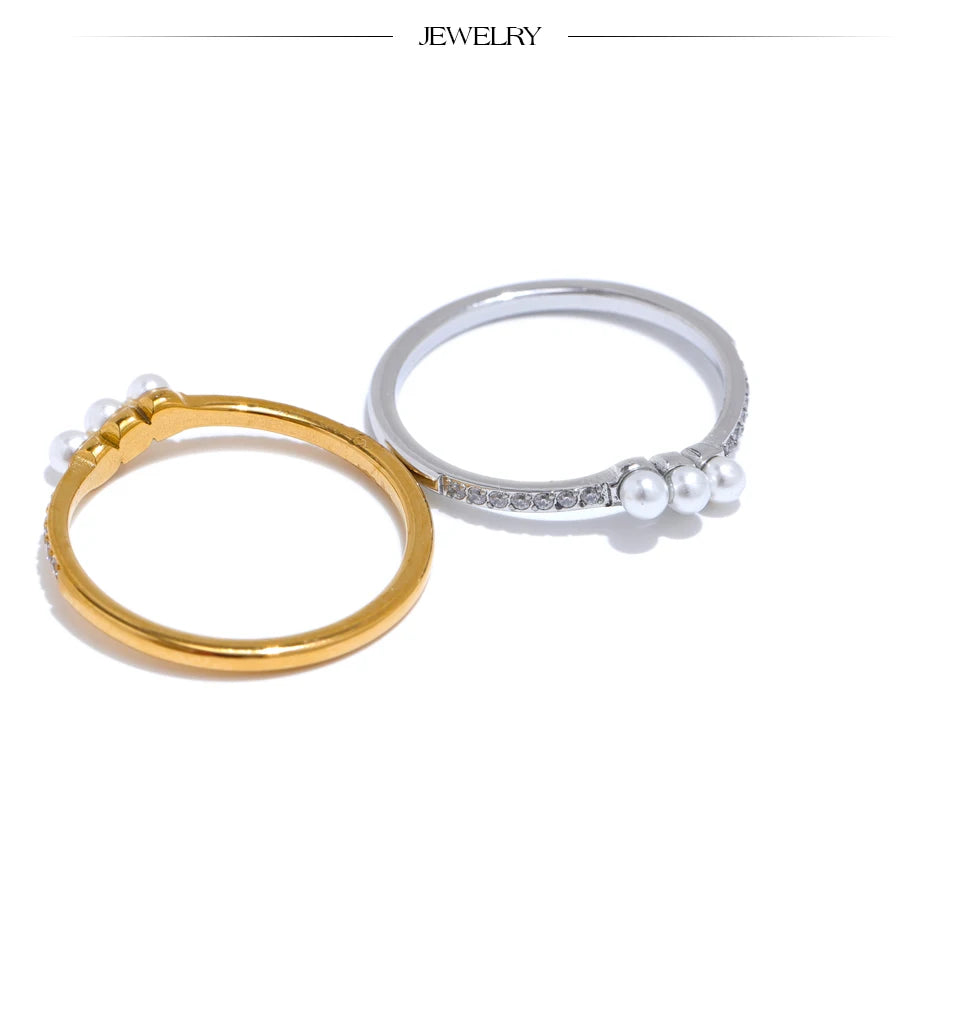 Pearl Crystal Ring