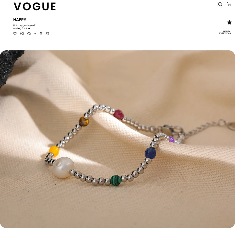 Beaded Bracelet with Multicolor Accents