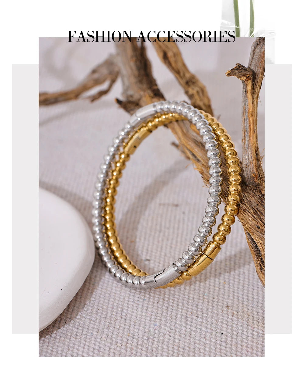 Golden Beaded Chain Bracelet