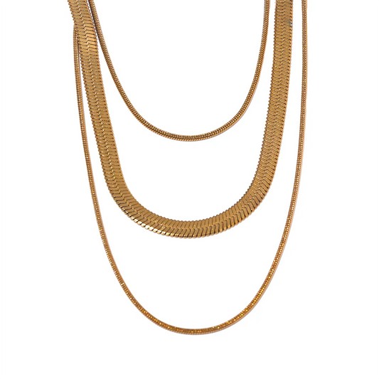 Sleek Layered Tripled Necklace