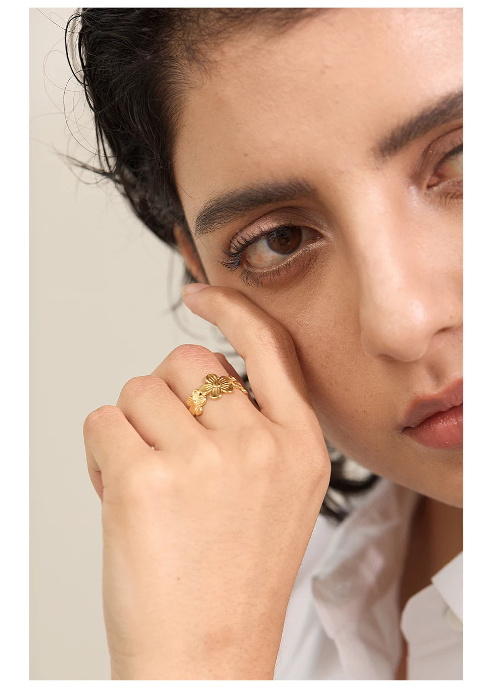 Textured Floral Ring