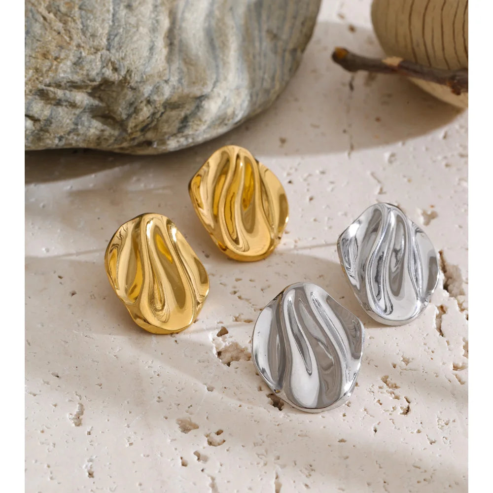 Sculpted Gold Earrings