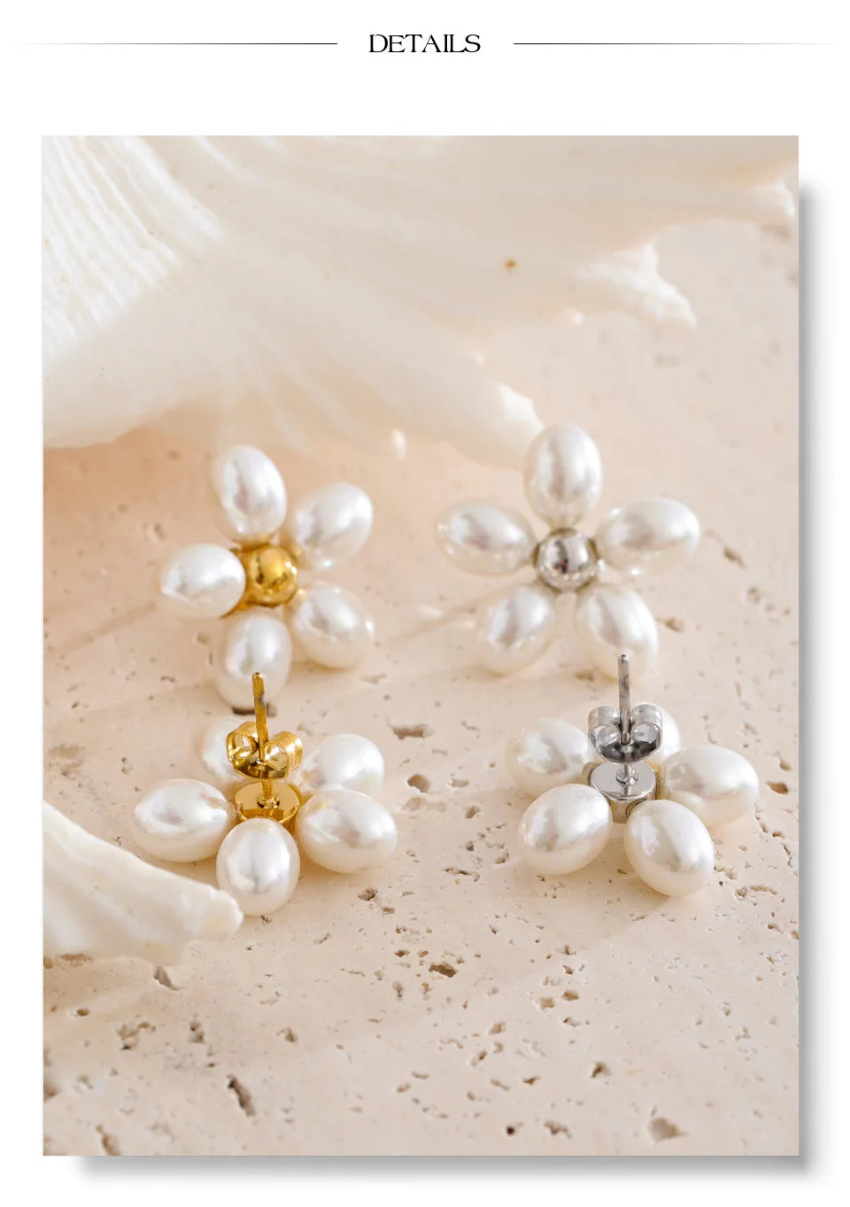 Pearls Flower Earrings