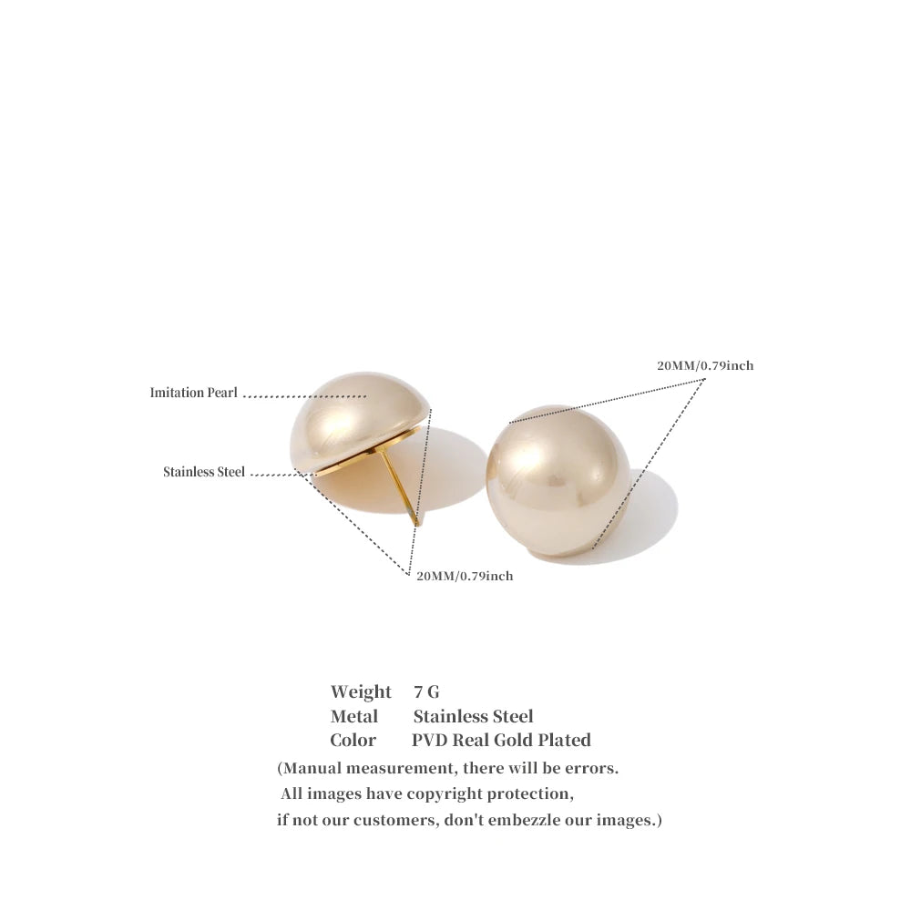 Classic Pearl Stud Earrings