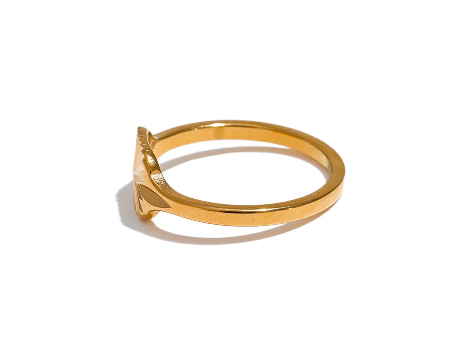 Minimalist Sunburst Signet Ring
